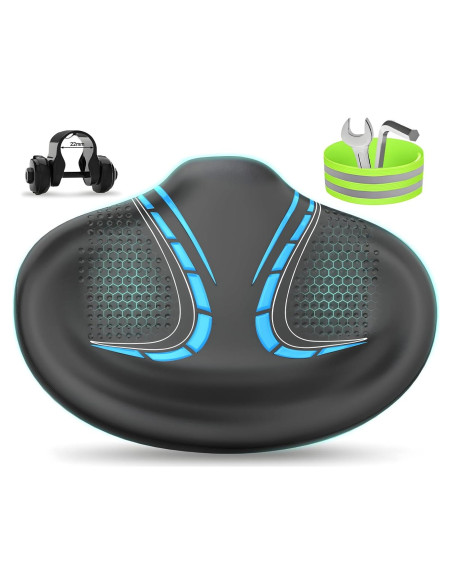 Asiento de bicicleta BLUEWIND sobredimensionado sin nariz azul