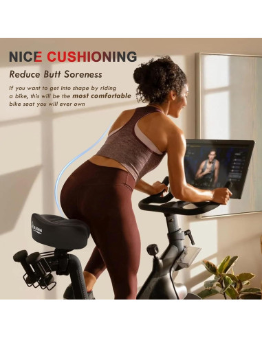 Asiento de bicicleta BLUEWIND sobredimensionado sin nariz azul