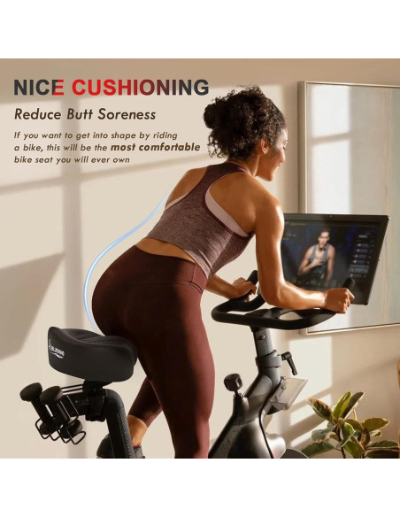 Asiento de bicicleta BLUEWIND sobredimensionado sin nariz azul