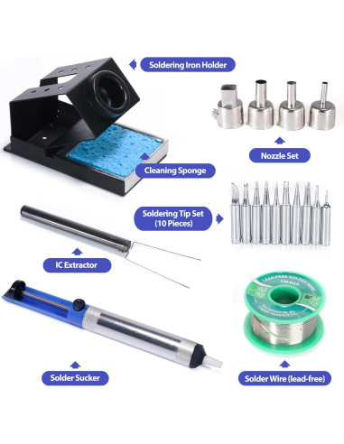 Estación de Soldadura YIHUA 8786D I 2 en 1 con Aire Caliente