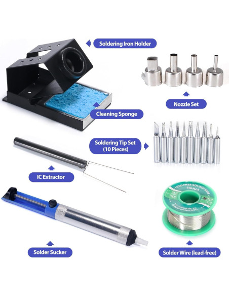 Estación de Soldadura YIHUA 8786D I 2 en 1 con Aire Caliente