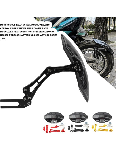 Cubierta Guardabarros Trasero PowerMotor Universal Fibra Carbono