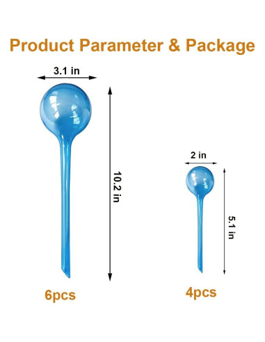 Esferas de Autorriego TOTYAO - 10pcs para Plantas