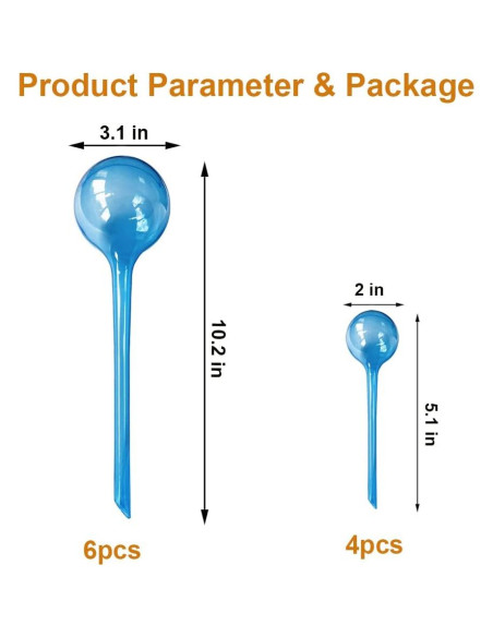 Esferas de Autorriego TOTYAO - 10pcs para Plantas
