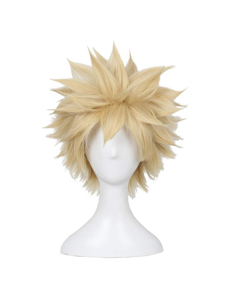 Peluca Sintética Afro Fluffy ColorGround para Cosplay Rubia