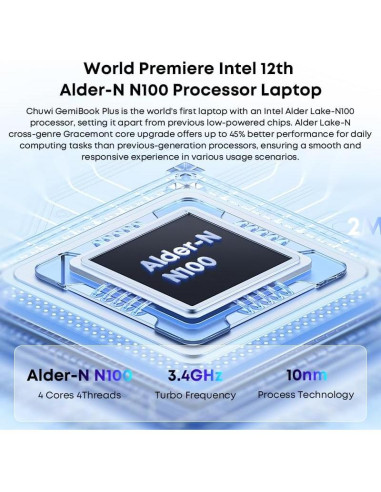 CHUWI GemiBook Plus 15.6" FHD, 8GB RAM, 256GB SSD