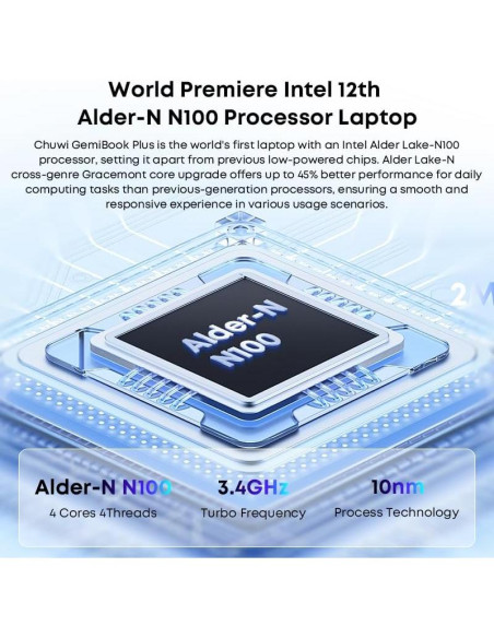 CHUWI GemiBook Plus 15.6" FHD, 8GB RAM, 256GB SSD