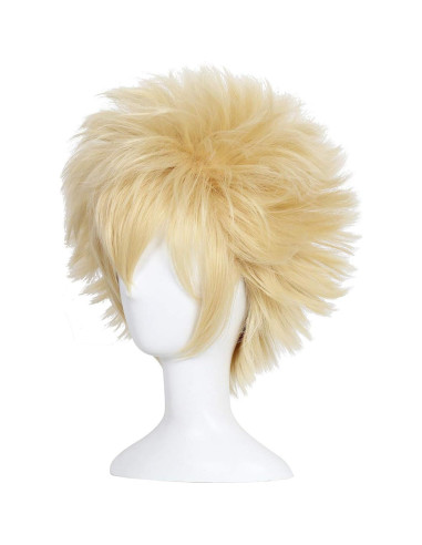 Peluca Sintética Afro Fluffy ColorGround para Cosplay Rubia