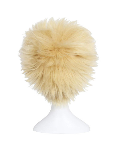 Peluca Sintética Afro Fluffy ColorGround para Cosplay Rubia