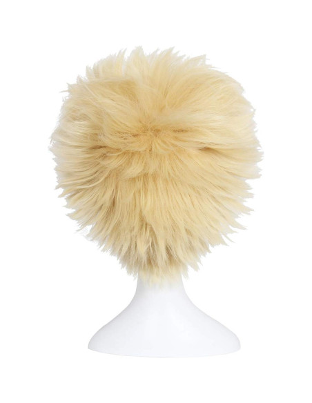 Peluca Sintética Afro Fluffy ColorGround para Cosplay Rubia