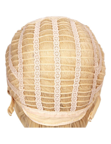 Peluca Sintética Afro Fluffy ColorGround para Cosplay Rubia