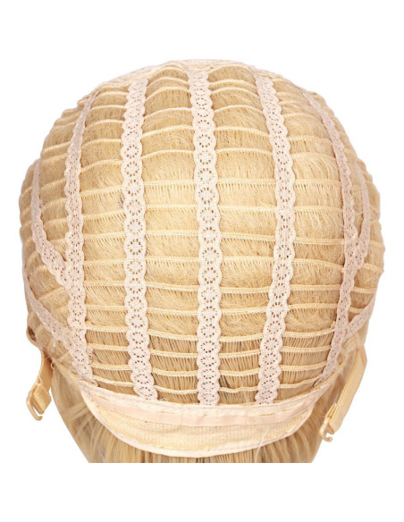 Peluca Sintética Afro Fluffy ColorGround para Cosplay Rubia