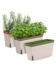 Macetas Rectangulares Autorriego Amazing Creation - Set de 3