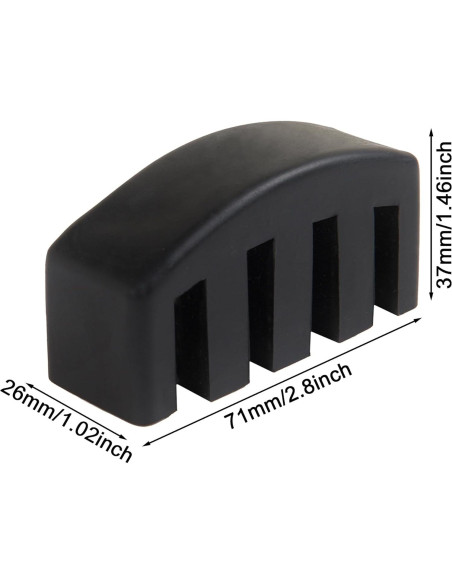 Silenciador de Violonchelo Goma Práctica 71x37mm Negro