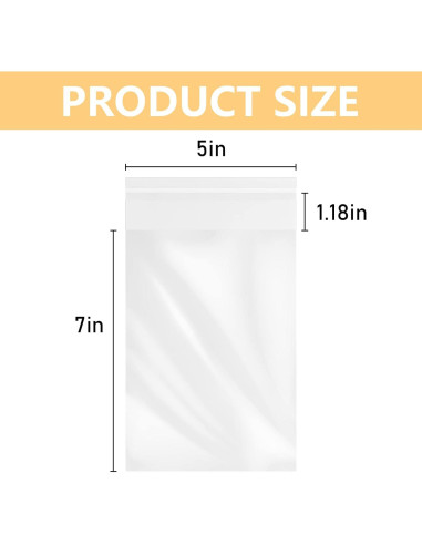 Bolsas de Cello MoloTAR 200 Pcs 12.7x17.8 cm Reutilizables