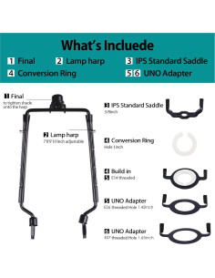 Soporte de Pantalla de Lámpara HZHFCB 2 Pack Ajustable Negro 2