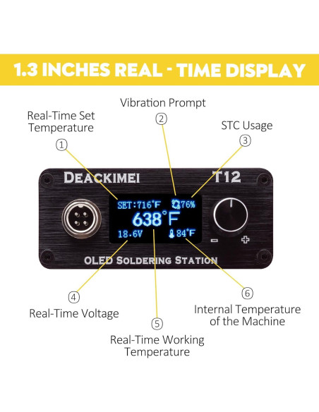 Estación de Soldadura Inalámbrica Deackimei 20V Max 480C