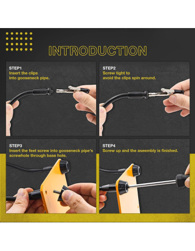 KOTTO Estación de Soldadura 4 Manos Ayudantes 1,25 kg