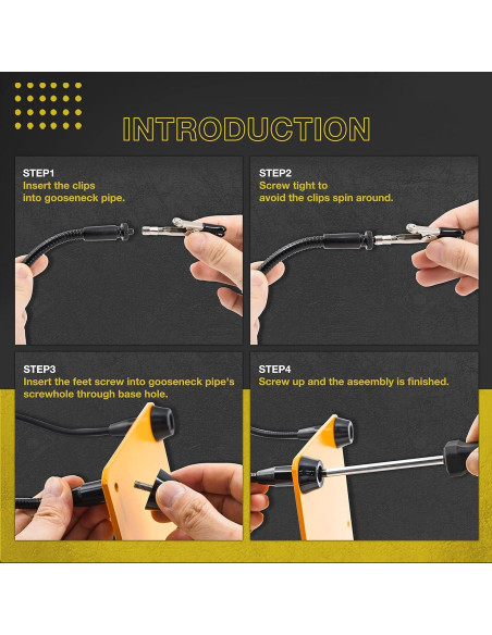 KOTTO Estación de Soldadura 4 Manos Ayudantes 1,25 kg