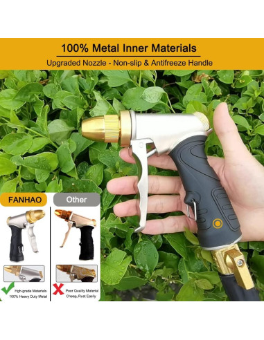 Boquilla de Manguera FANHAO de Metal 4 Patrones Ajustables