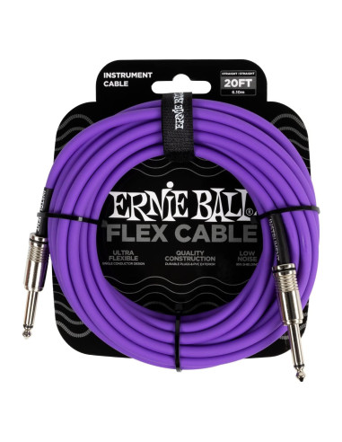 Cable de Instrumento Ernie Ball 6,10m Púrpura Flex