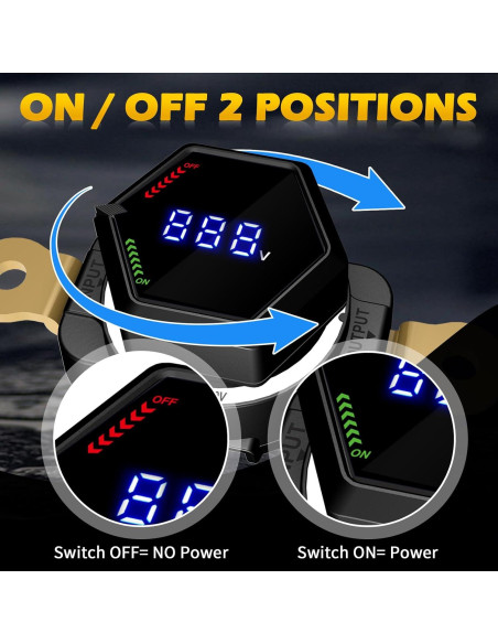 Interruptor de Batería AWBLIN 612 con Voltímetro LED 250A
