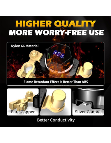 Interruptor de Batería AWBLIN 612 con Voltímetro LED 250A