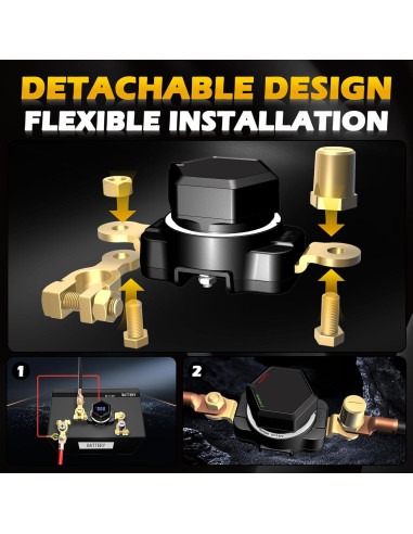 Interruptor de Batería AWBLIN 612 con Voltímetro LED 250A