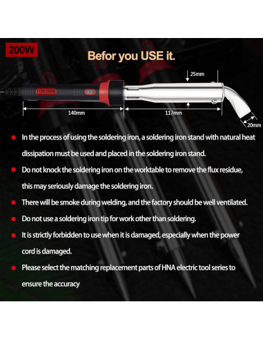 Juego de Soldador GoGoPanda 300W con Soporte y Puntas