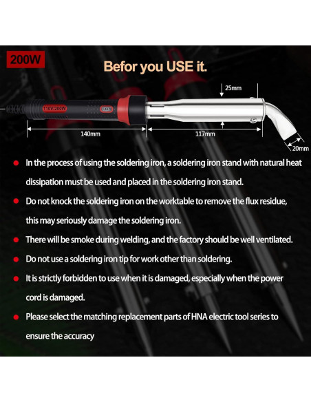 Juego de Soldador GoGoPanda 300W con Soporte y Puntas