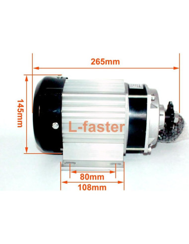 Kit Motor Sin Escobillas 48V 750W L-faster para Triciclo