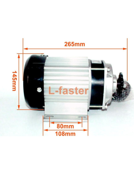 Kit Motor Sin Escobillas 48V 750W L-faster para Triciclo