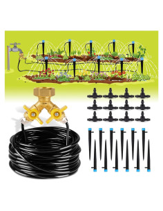 Kit de Riego por Goteo HIRALIY 15m Automático para Jardín