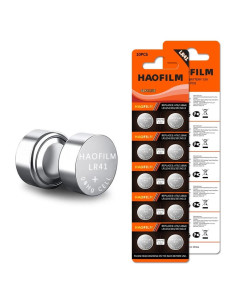 Batería Alcalina HAOFILM LR41 1.5V Paquete de 10