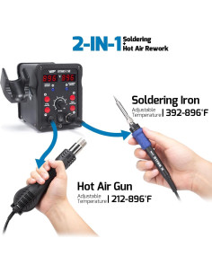 Estación de Soldadura WEP 8786D-I 2-en-1 con Kit Completo 2