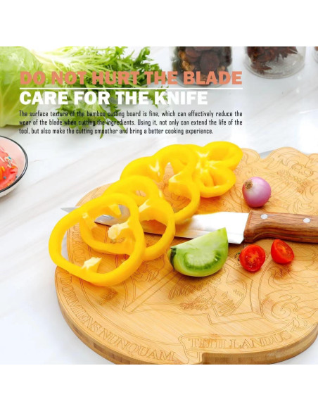 Tablero de Cortar Kumiaor Bambú Doble Cara 34x30 cm