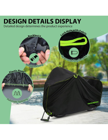 Cubierta de Bicicleta Topcrown XL Impermeable para 1 Bicicleta