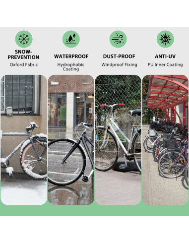 Cubierta de Bicicleta Topcrown XL Impermeable para 1 Bicicleta