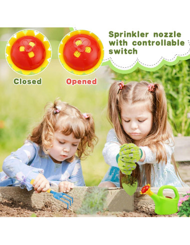 Juego de Jardinería para Niños Biubee - Regadera y Herramientas