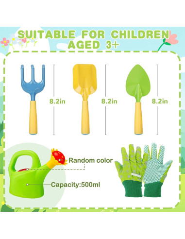 Juego de Jardinería para Niños Biubee - Regadera y Herramientas