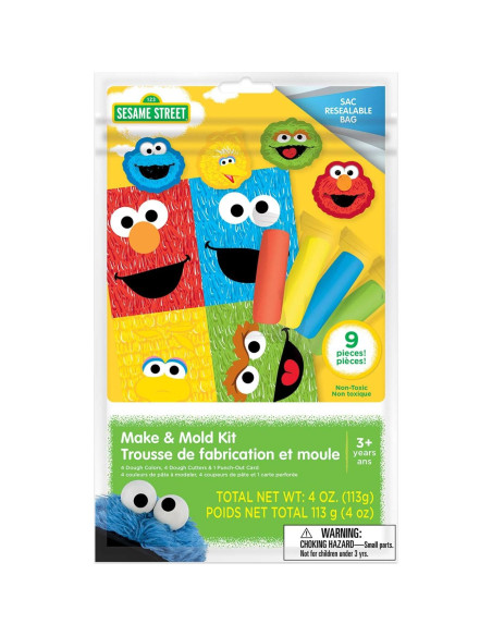 Bolsas de Actividad Plaza Sésamo - 12 Paquetes con Masa y Cortadores