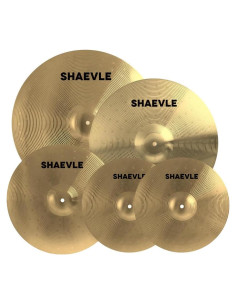Set de Platillos para Batería SHAEVLE 5 Piezas Dorado
