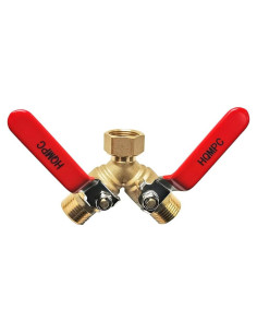 Divisor de Manguera Y HQMPC de Latón 2 Vías a Prueba de Fugas