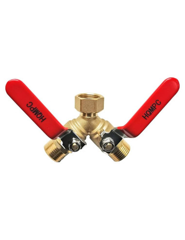 Divisor de Manguera Y HQMPC de Latón 2 Vías a Prueba de Fugas
