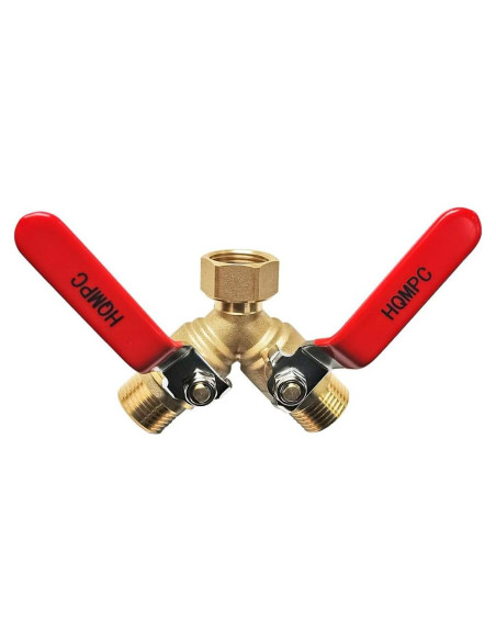 Divisor de Manguera Y HQMPC de Latón 2 Vías a Prueba de Fugas