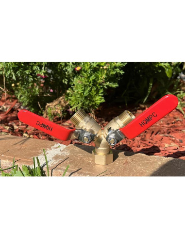 Divisor de Manguera Y HQMPC de Latón 2 Vías a Prueba de Fugas