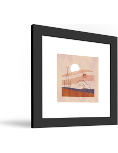Arte de Pared Star Wars Tatooine Trends 30x30 cm Marco Negro 2