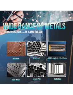 Soldador ARC Hiwension 200A Inversor IGBT Portátil LCD 2