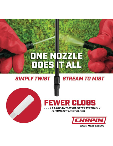 Pulverizador Chapin 20000 de 3.79L con boquilla ajustable