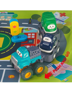 Juguetes de Camión Grande ALASOU con Alfombrilla y 6 Coches 2
